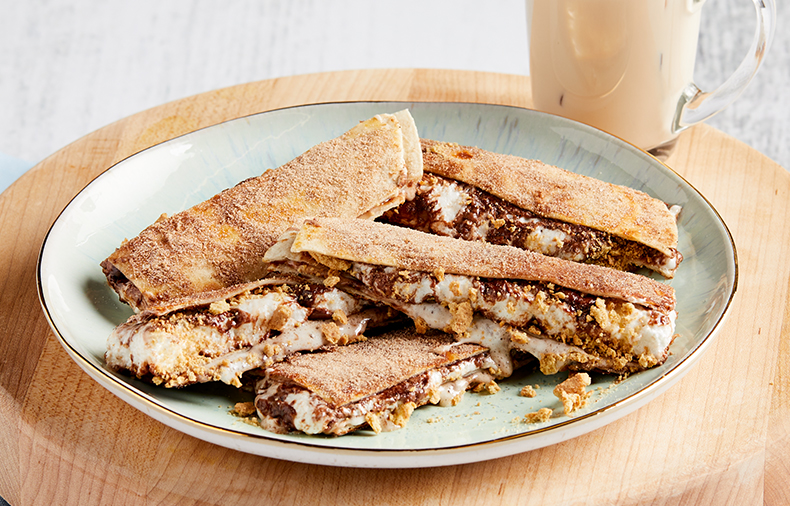 S’mores Cinnamon Quesadilla Sticks with Spiked Horchata