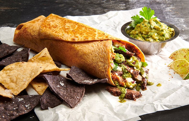 Chimichurri Guacamole & Carne Asada Burrito