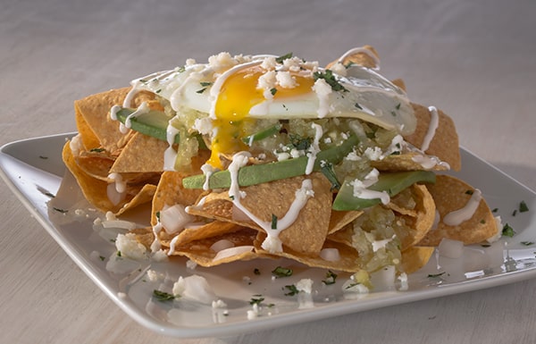 Chilaquiles Verdes with Fried Egg