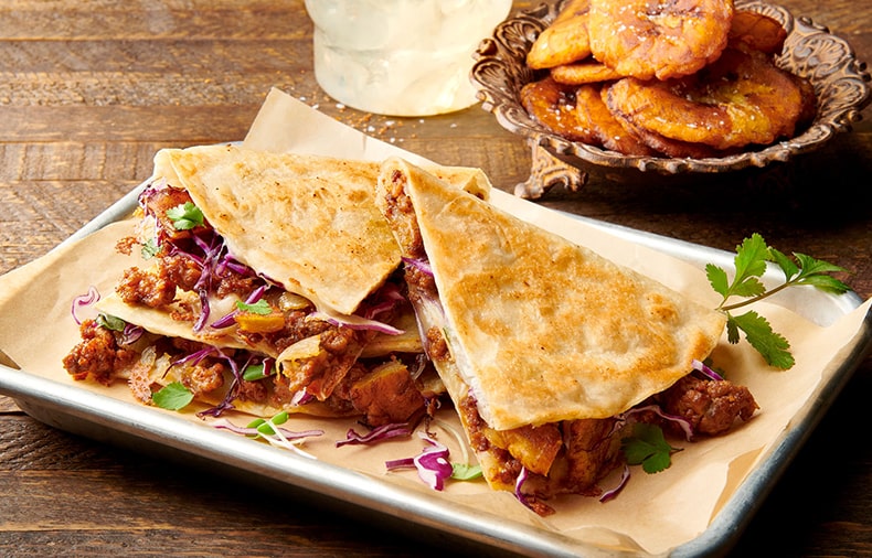 Cuban Chorizo & Plantain Quesadilla